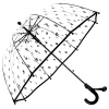 New children's umbrella, digital transparent canopy, black automatic umbrella, arched bubble umbrella, automatic opening, straight rod, plastic rain Item Picture